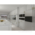 European style white modern solid wood kitchen cabinet